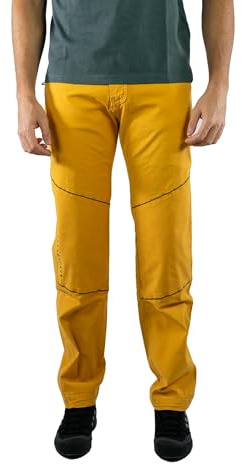 Pantalón Trekking Hombre – Pantalón Escalada Elástico y Resistente – Pantalón para senderismo – Cintura Ajustable, Rodillas Reforzadas y Bajos Regulables – Comodidad, Estilo para Montaña (XL, GEZANIA)