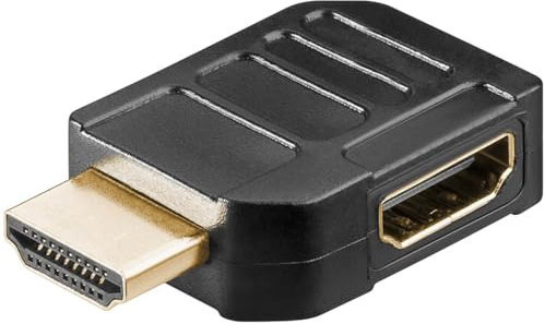goobay 65745 Adattatore HDMI angolare 90 gradi/contatti placcati oro/angolo 90° / 8K @ 60 Hz, 4K @ 120 Hz / 48 Gbit/eARC, HDR