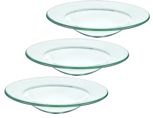 TOPBATHY 3St Aromatherapie-Wachsschmelzschale Ölschale für elektrische Lampen Schale mit ätherischen Ölen Heizung essentielle Öle Kerzen kleine Glasplatte Ölbrennerglas