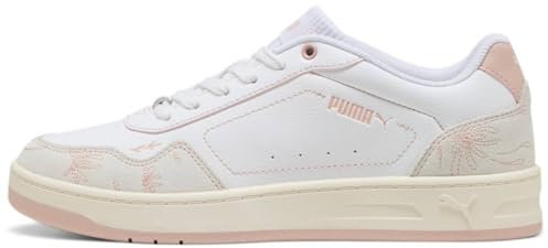 PUMA Damen Court Classy Crafted Flowers Sneaker, White-Rose Quartz, 41 EU