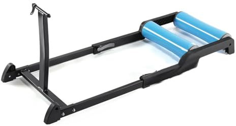 MVTEK ROLL&Ride Rollentrainer Stand Magnetisch Rollentrainer für Heimfahrrad aus Stahl Training Stand Räder 24/29 Tragkraft max. 120kg Verankerung durch Quick Release Gabel