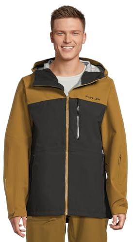 Flylow Men's Quantum Pro Jacket, Black/Rye, Medium