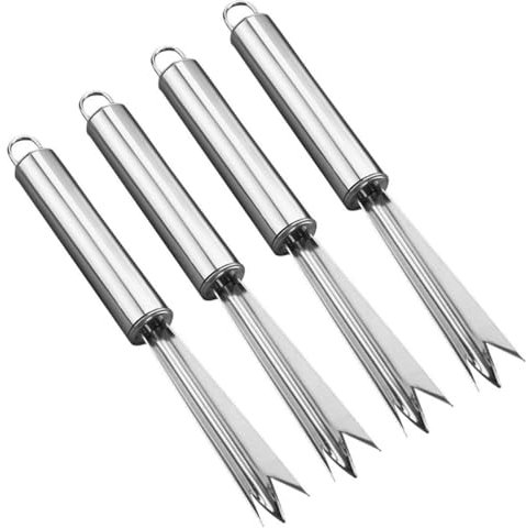 OFFSCH 4pièces Éplucheur Ananas Lot de Acier Inoxydable Coupe-Fruits pour Cuisine Maison Facile Utiliser Nettoyer Ranger