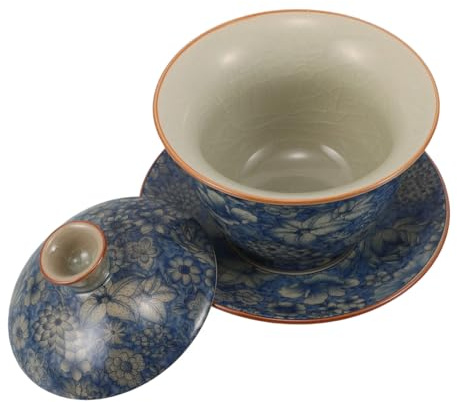 FUNNETOYU Tazza da Tè in Porcellana con Coppa Retro in per Degustazione Design Semplice e Funzionale e Ufficio per Amanti del Tè