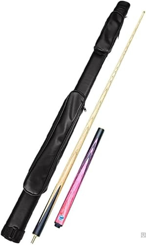 Generisch Pinker Billardqueue mit Verlängerung und Koffer, 57 Zoll Snookerqueue für Damen, professioneller Damen-Poolstock für Zuhause, Bar, Club(Color:A)