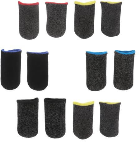 Ipetboom 6pares Mangas Antideslizantes para Dedos Transpirables para Móviles Color Mixto Fundas para Dedos Hogar Color Aleatorio