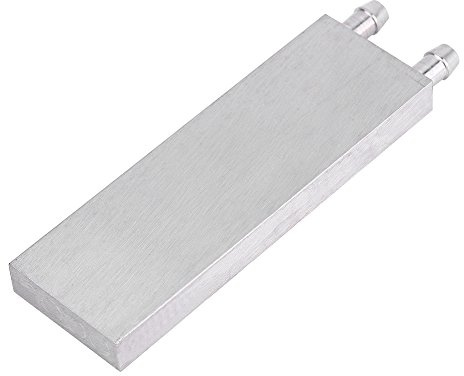 Sharainn Bloque de Refrigeración por Agua de CPU de Aluminio Disipador de Calor de Enfriador Líquido de 40x200x12 Mm, Extrusión de Canal de Flujo Interno que Forma una Vía Fluvial Doble en Forma de