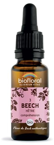 BIOFLORAL - 03 Beech, Hêtre BIO DEMETER - Compte-gouttes 20 ML - Compréhension - Fleur de Bach Authentique
