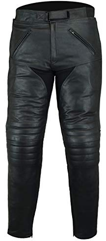 Bikers Gear Australia - Pantaloni da Motociclista in Pelle Morbida di Alta qualità, Comodi da Indossare, con Armatura CE 1621-1
