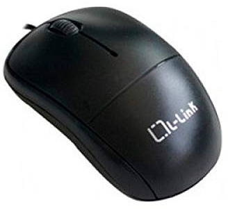 L-LINK Ratón óptico con Cable | Ratón Óptico USB Ergonómico | Sensor Preciso | Apto para Diestros y Zurdos | Conexión USB 2.0 | Color Negro