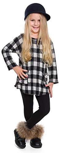 hi! mom vinter barn leggings full längd bomull barnbyxor termiskt material tjocka vinter barn leggings varma andningsbara barnbyxor vardag barn flickor leggings alla åldrar barn 28, Svart, 6-7 År