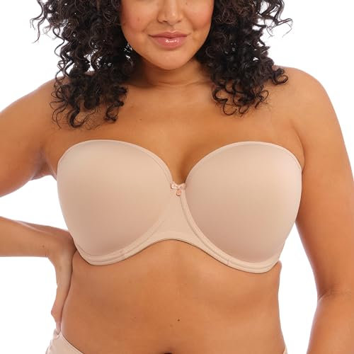 Elomi Women's Smooth Strapless Seamless Underwire T-Shirt Bra, Sahara, 36J US