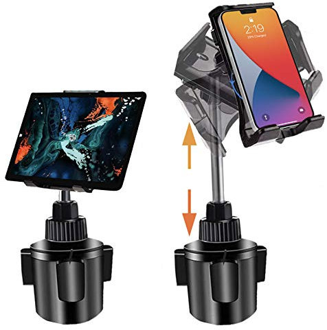 Tablet Halterung Auto für iPad Pro, iPad Autohalterung, Getränkehalter Tablet Halterung für PKW LKW Schwerlast Cradle Ständer mit Ausziehbarem Hals compatible mit iPad Air Mini Pro Kindle Samsung