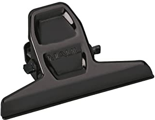 MAUL Morsetto di carta MAULpro in metallo (2 pezzi) | morsetto con ampia clip di chiusura 5,5 cm e larghezza 1,2 cm | gadget per casa, cucina e ufficio | adatto per progetti fai da te | nero