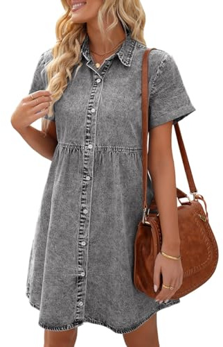 Vetinee Grey Dress Spring Dresses Womens Dresses Summer Foxy Gray Size Large Fits UK Size 16 - UK Size 18
