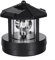 Solar Leuchtturm, LED Solarbetriebener Leuchtturm, für 360 Grad rotierende Lampe, wasserdichte Straßenlaterne, Außenturmlampe für Außen Garten Deko, Schwarz