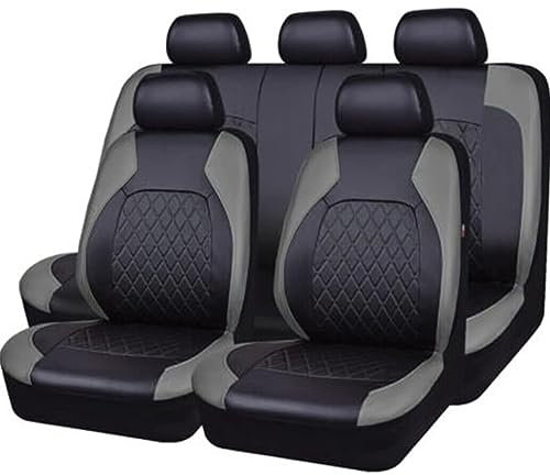 Car Cover Seats Full Set for Dacia Duster 2.Gen 1.Gen HM HS 2010-2015 2016 2017 2018 2019 2020 2021 2022 2023 2024 2025, 9pcs Set Leather Car Seat Cushion Protectors, Airbag Compatible, 5 seats