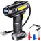 Gonfleur Pneus Voiture, ProChosen 7000mAh 12 V Compresseur à Air Portatif Gonfleur Pneus Voiture sans Fil, Rechargeable 150 PSI Compresseur Voiture Pompe Electrique avec LED et Adaptateurs de Buse