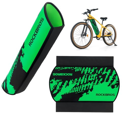 ROCKBROS Protezione Batteria per Bicicletta Elettrica, Copertura Protettiva per Batteria di MTB BICI Elettrico, Circonferenza 28-38 cm, Anti-freddo/Anti-polvere, Aumenta la Durate, SBR+Poliestere