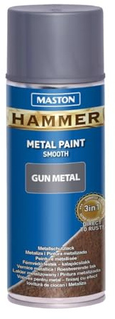 Maston Spray Paint Hammer Smooth Gun Metal Grey 400ml