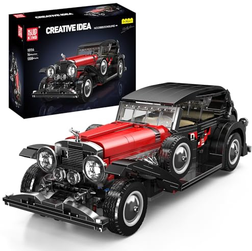 Mould King 10114 Kit di costruzione di auto sportive convertibili, 1308 pezzi, set creativo per adolescenti e adulti, giocattolo da collezione per auto per casa o ufficio