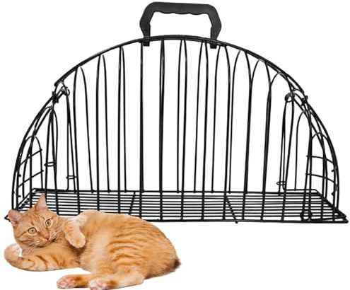 Caja de transporte para gatos | Red resistente a las mordeduras Cuidado jaula para gatos, herramienta de cuidado multifuncional de malla metálica para mascotas para gatitos de interior, cachorros