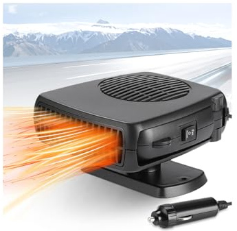 Leaflai 12V and 150W New Upgrade Portable Car Heater, 2 in 1 Heater & Fan, Automobile Windshield Defroster Fan, Summer and Winter Heating or Cooling
