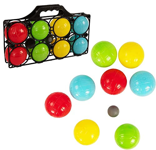 HTI Toys & Games 8-Teiliges Boccia Spiel Set | Boccia Kugeln für Camping & Urlaub | Gartenspiele für Kinder | Outdoor Spiele für Kinder und Erwachsene | Perfekte Geburtstagsspiele Kindergeburtstag