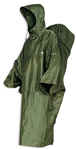Tatonka Cape M - Wasserdichter Regenponcho mit integriertem Rucksack-Regenschutz und Kapuze mit Schnürzug - Inklusive Beutel - Größe M (cub)