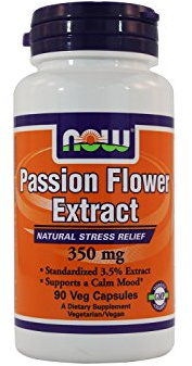 NOW Foods Passion Flower Extract 350 mg 90 VegiCaps (Pack of 2)