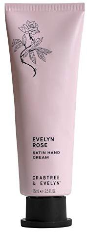 Crabtree & Evelyn Rose Satin Hand Cream, Soothes Dry Hands & Rich in Moisture, 75 ml