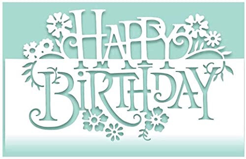 Happy Birthday Metal Die Cuts & Stencils - DIY Craft Embossing Template & Thin Banner Cutting Die for Card Scrapbooking
