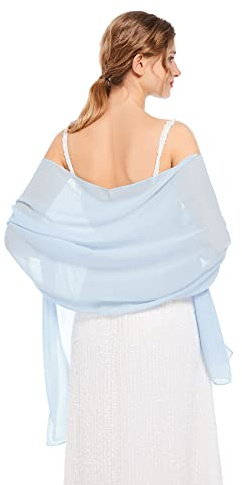 Vickorpen Shawls and Wraps for Women Wedding Stole(Light Blue1,one size)