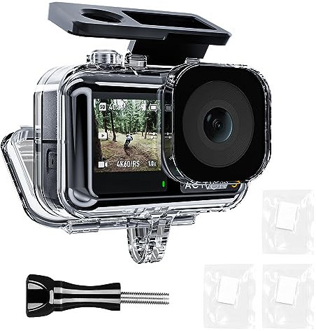 TELESIN Waterproof Case for DJI Osmo Action 5 Pro Action 4/3 Camera Underwater Housing Housing Cage Support 45M Deep Diving Snorkeling with Quick Release Mount Screw Accessories