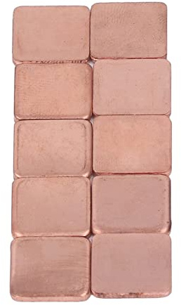 20ST Kylfläns Av Ren Koppar Kopparplatta Kylare Smidig Kylflänsyta Kylflänsar Shim Pad Snabb Värmeavledning för Passiv Kylning Av Bärbara Datorer CPU GPU 15x15mm (2,0 mm)