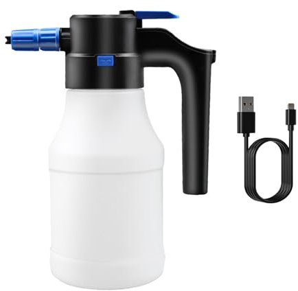 perfk Pulverizador de Espuma para Coche eléctrico de 1,5 l, pulverizador para Lavado de Coches, regadera automática, pulverizador con Bomba eléctrica para