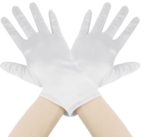 Leislam Gant De Soie Halloween, Mitaine, Gant Femme De Soirée, Gants De Mariage, Opéra