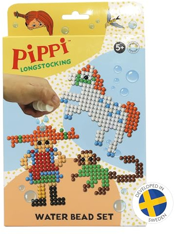 Pippi Chaussettes Longues Perles d'eau - Loisirs créatifs pour enfants avec perles et motifs classiques