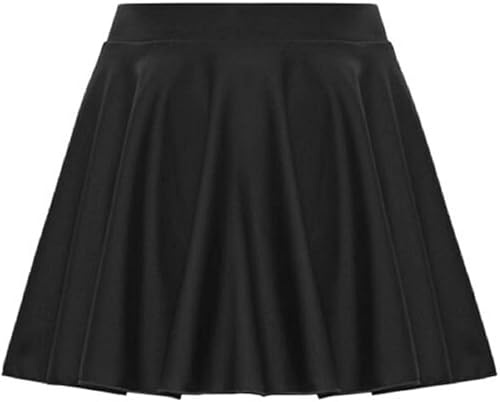ANZEE Girls Black Circular Kids Skirt for Ballet Dance Skating TAP Jazz Gymnastics Tutu Ages (Black 7-8)