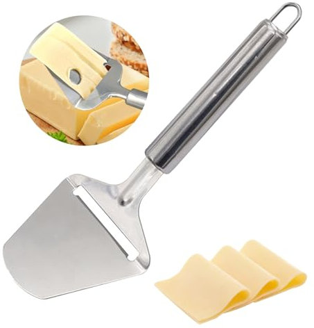 tiyiyok 1Pz Grattugia per Formaggio, Taglia Formaggio, Utensili da Cucina in Acciaio Inossidabile per Uomo e Donna, Spatola per Formaggio, Pizza, Torta, Burro, Pane, Marmellata, ecc