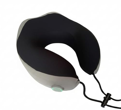 Genérico Almohada de Viaje, Almohada de Viaje Termica, Almohada cervicales y Cuello, Almohada Cervical, Almohada Viscoelástica Cuello Recargable USB-C, Cojín Viaje Portátil 3 Niveles