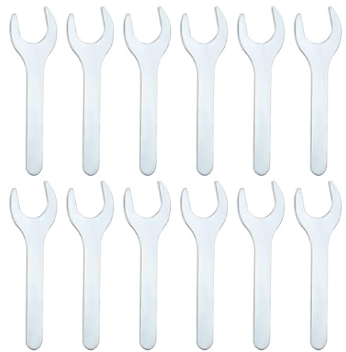 HARFINGTON 12pcs Super Thin Open End Wrench 30mm Metric 138mm Long 2.2mm Thickness Lightweight U-Shaped Spanner Single End Wrenches for Automotive Repair Furniture Assembly