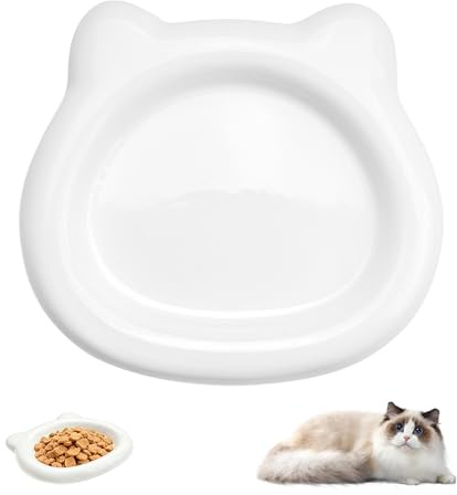 Ciotole per Gatti in Ceramica, Ciotola per Gatti in Ceramica, Ciotola Gatto Ceramicas con base antiscivolo, ciotole cane piatta per cibo, cuccioli e piccoli animali