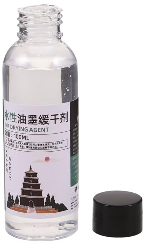 DIYEAH 1 botella de aditivo retardante de tinta a base de agua - Pasta retardante para serigrafía para materiales artísticos - Inhibidor del secado de tinta de impresión para impresión en bloque