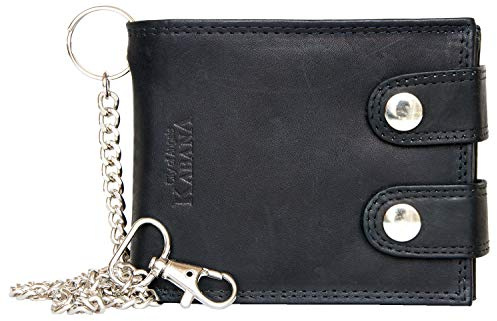 Kabana Men's Biker Genuine Leather Wallet with a 45 cm Chain