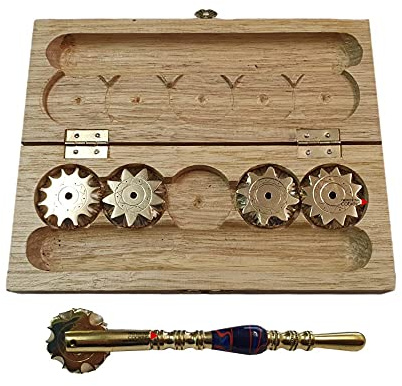 Professional Cooking Set 5 rotelle tagliapasta sarde intercambiabili su rudigliu Artigianale in Ottone Massiccio