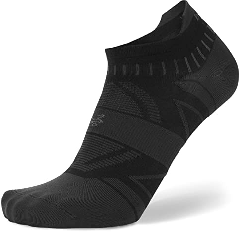 Balega Hidden Dry Moisture Wicking Performance No Show Athletic Running Socks for Men and Women (1 Pair), Black, Large, L
