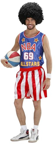 W WIDMANN MILANO Party Fashion - Disfraz jugador baloncesto hombre | Disfraz con camiseta sin mangas y pantalones cortos de estilo baloncesto: para Carnaval y eventos deportivos