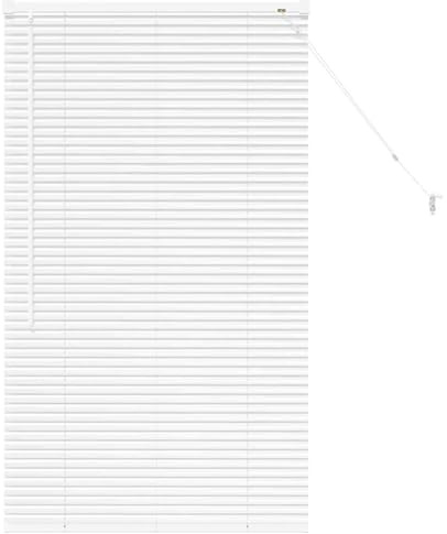 Gecheer White Matte Aluminium Venetian Blinds - 80x130cm, Indoor Use Only Model42005968