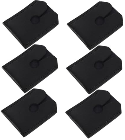 BELLIFFY 6pcs Razor Cover for Shaving Travel Accessories Pu Leather Razor Head Protector Storage Pouch for Men's Grooming Kit